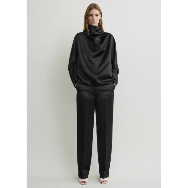 Toteme Cowl neck blouse in Black, view 3