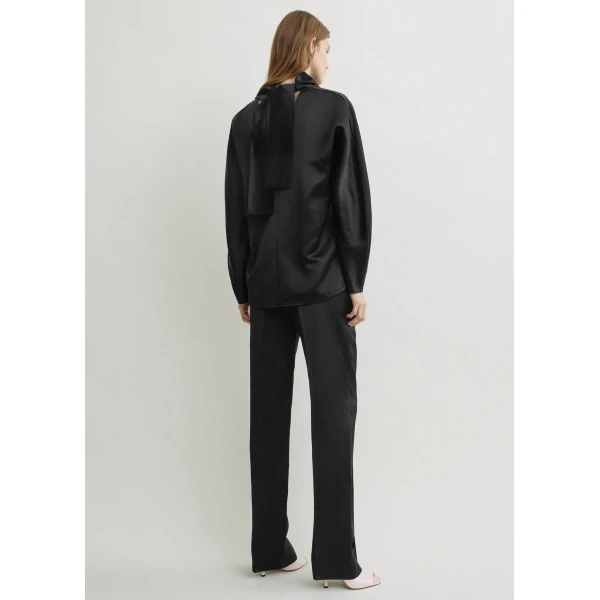 Toteme Cowl neck blouse in Black, view 5