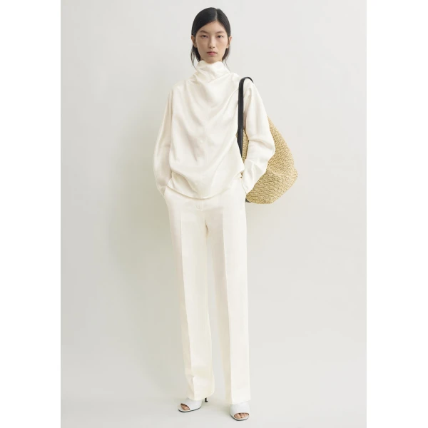 Toteme Cowl neck blouse in White, view 3
