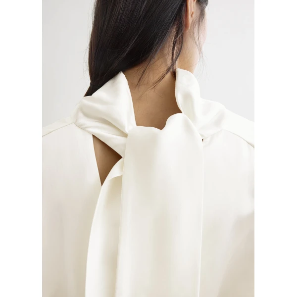 Toteme Cowl neck blouse in White, view 6