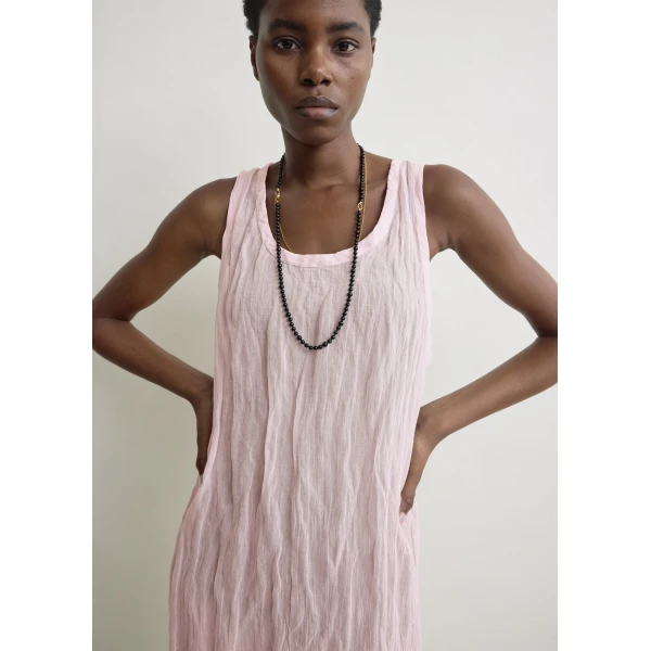 Toteme Crinkled gauze tank dress in Bloom, view 5