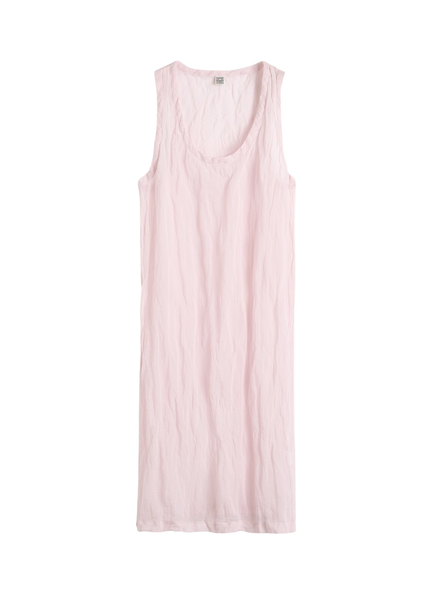 Totême Crinkled gauze tank dress in Bloom - Dresses - Scandinavian Minimalist Luxury at Luxury Shoes 