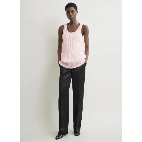 Toteme Crinkled gauze tank in Bloom Top, view 3