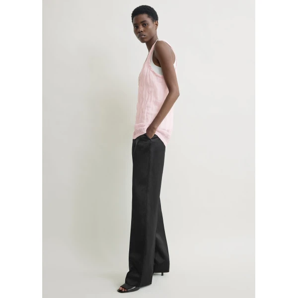 Toteme Crinkled gauze tank in Bloom Top, view 4