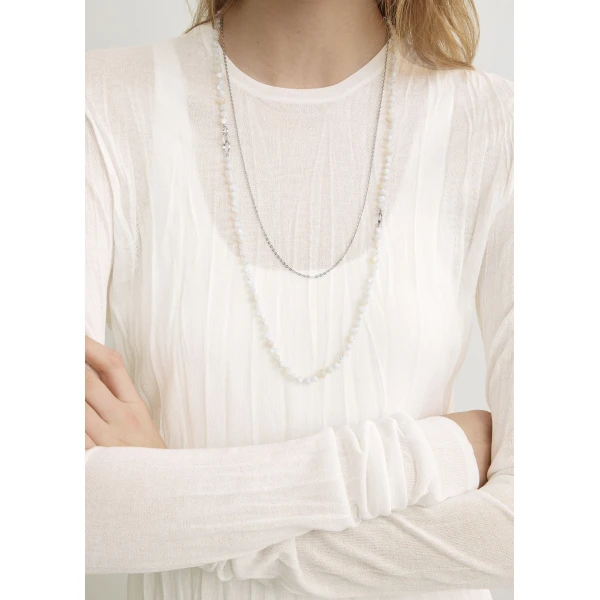 Toteme Crinkled knit long-sleeve dress in White, view 5