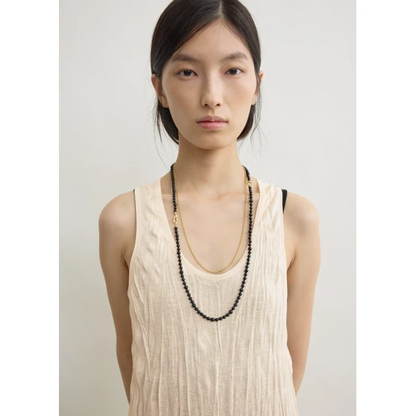 Toteme Crinkled knit tank dress in Pale apricot, view 5