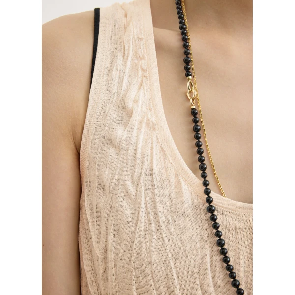 Toteme Crinkled knit tank dress in Pale apricot, view 6