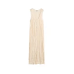 Toteme Crinkled knit tank dress in Pale apricot
