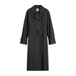 Toteme Crisp summer trench in Washed black Coat