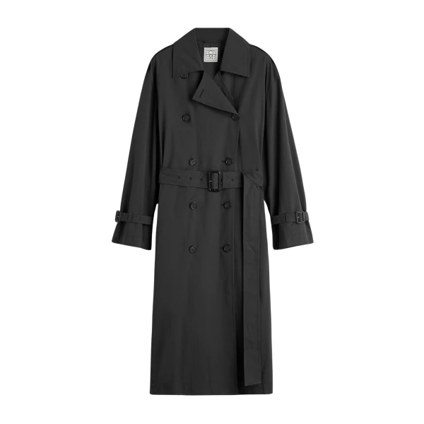 Toteme Crisp summer trench in Washed black Coat