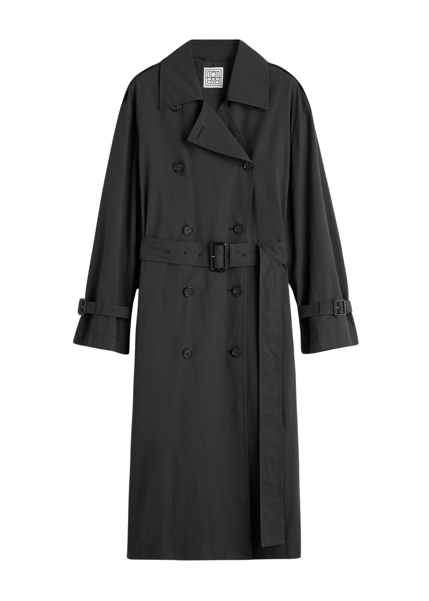 Crisp summer trench in Washed black