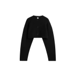 Toteme Cropped oversized cardigan in Black