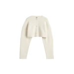 Toteme Cropped oversized cardigan in Milk