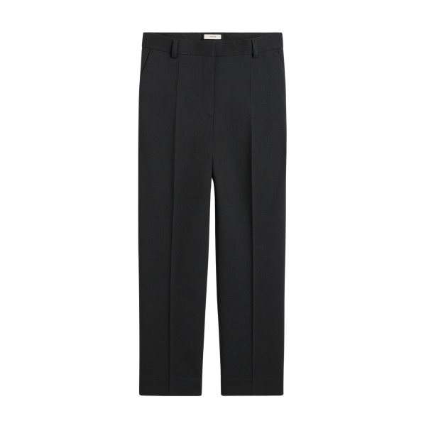 Totême Cropped suit trousers washed in Black - Pants - Scandinavian Minimalist Luxury at Luxury Shoes 