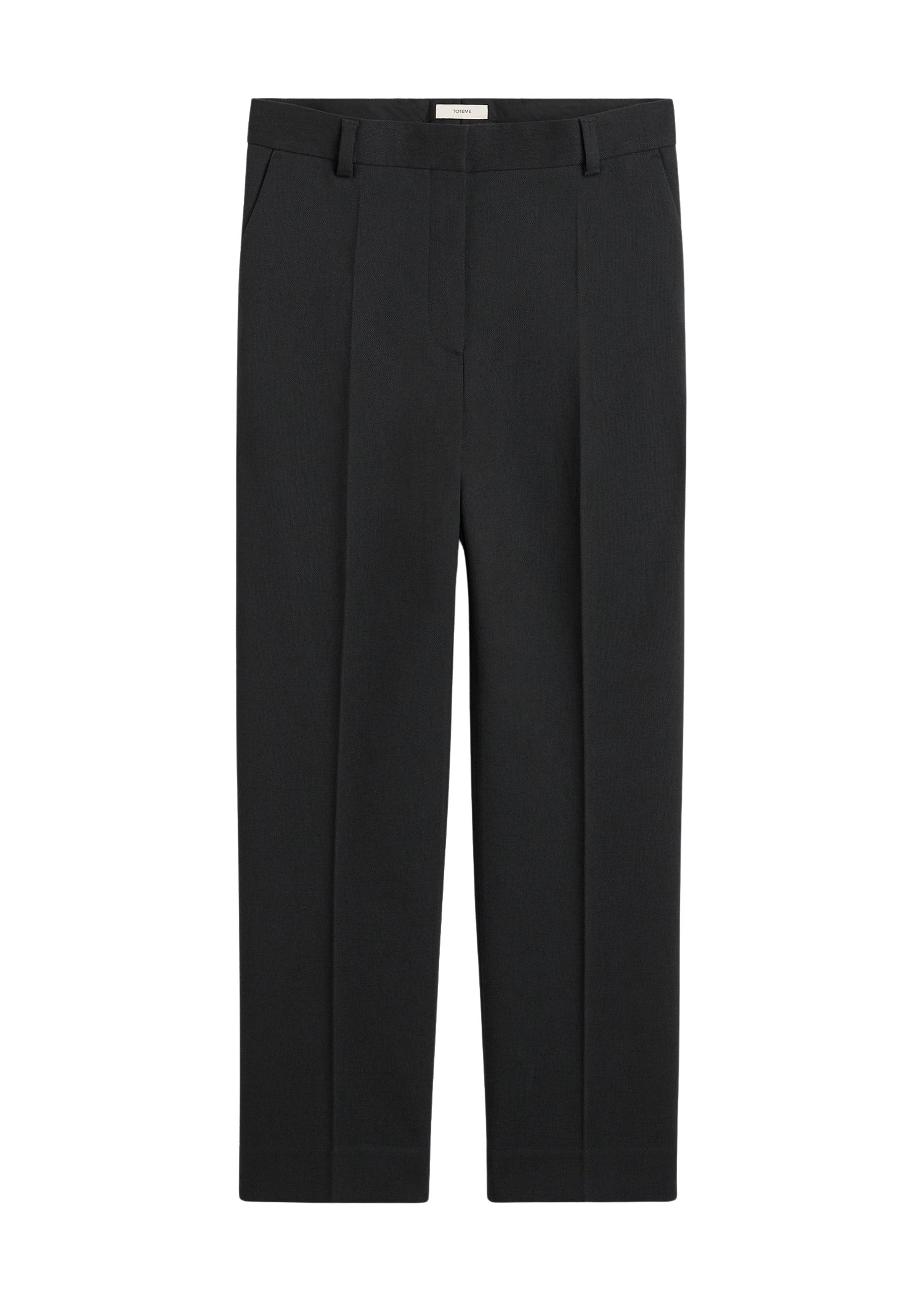 Totême Cropped suit trousers washed in Black - Pants - Scandinavian Minimalist Luxury at Luxury Shoes 