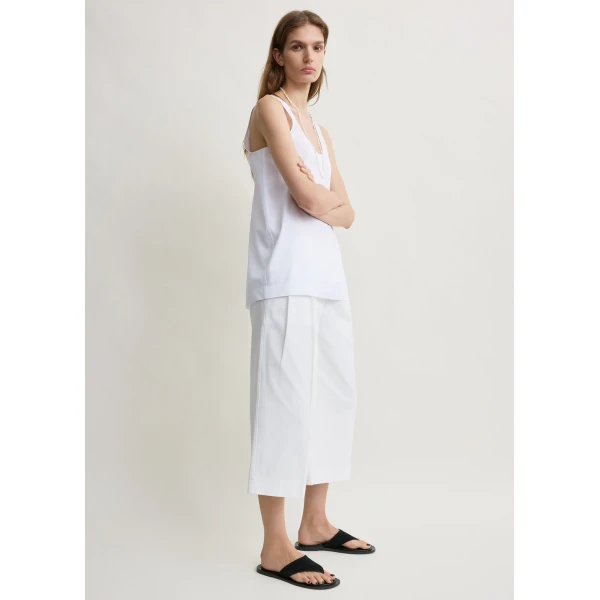 Toteme Cropped trousers in White, view 4