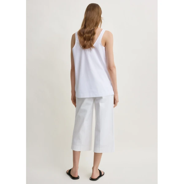 Toteme Cropped trousers in White, view 5