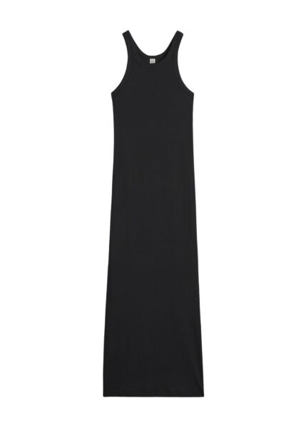 Totême Curved rib tank dress in Black - Dresses - Scandinavian Minimalist Luxury at Luxury Shoes 