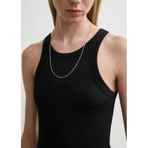 Toteme Curved rib tank in Black Top, view 5