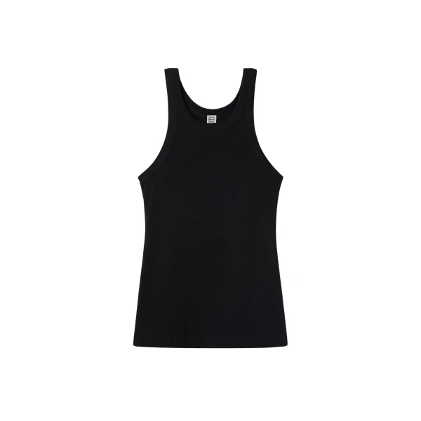 Toteme Curved rib tank in Black Top