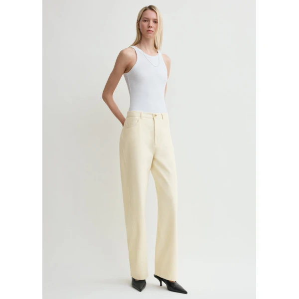 Toteme Curved rib tank in White Top, view 2