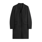 Toteme Deep pleat coat in Charcoal melange