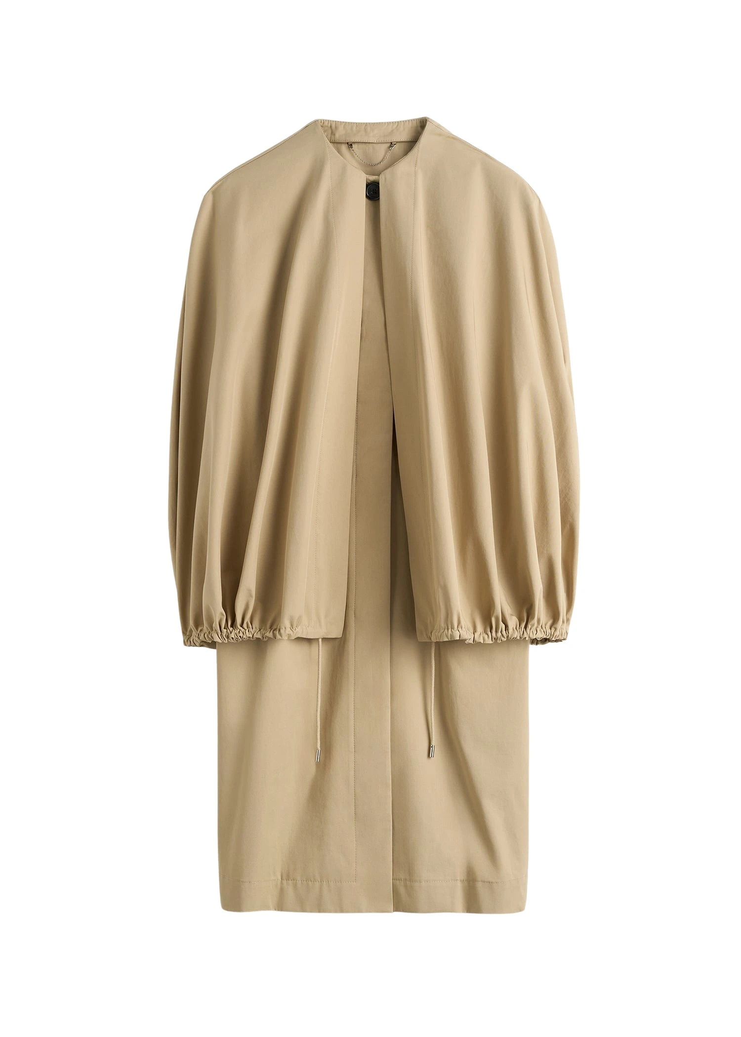 Detachable cape coat in Beige