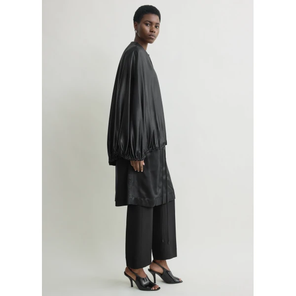 Toteme Detachable cape evening coat in Black, view 3