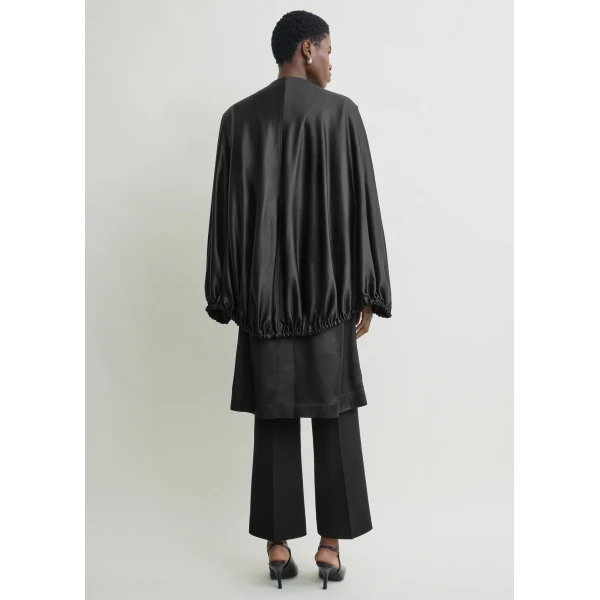 Toteme Detachable cape evening coat in Black, view 4