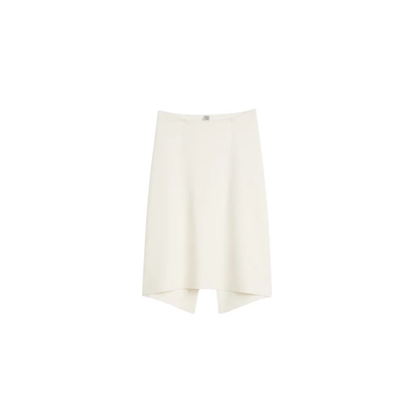 Toteme Dipped knit skirt in White