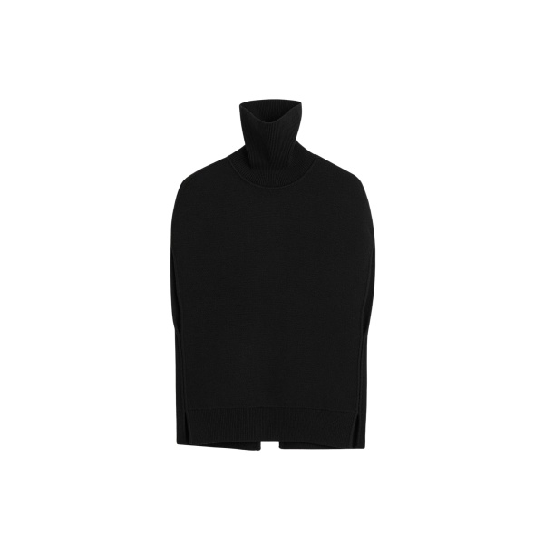 Totême Double-knit cape knit in Black - Knitwear - Scandinavian Minimalist Luxury at Luxury Shoes 