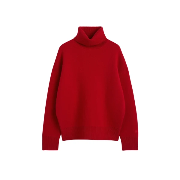 Toteme Double-knit turtleneck in Poppy Knit