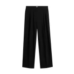 Toteme Double-pleat fluid trousers in Black