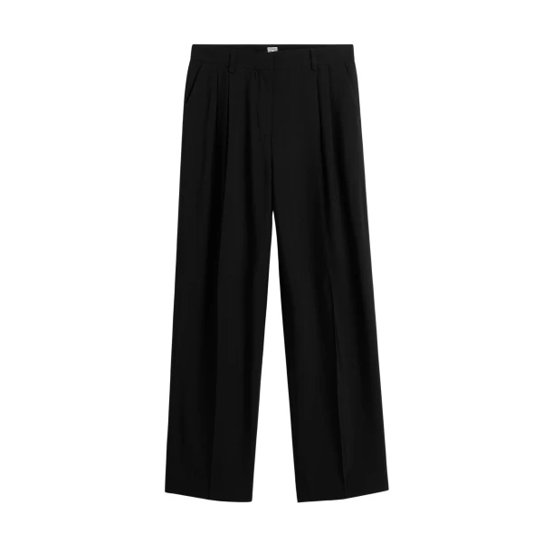 Toteme Double-pleat fluid trousers in Black