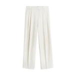 Toteme Double-pleat fluid trousers in Ecru