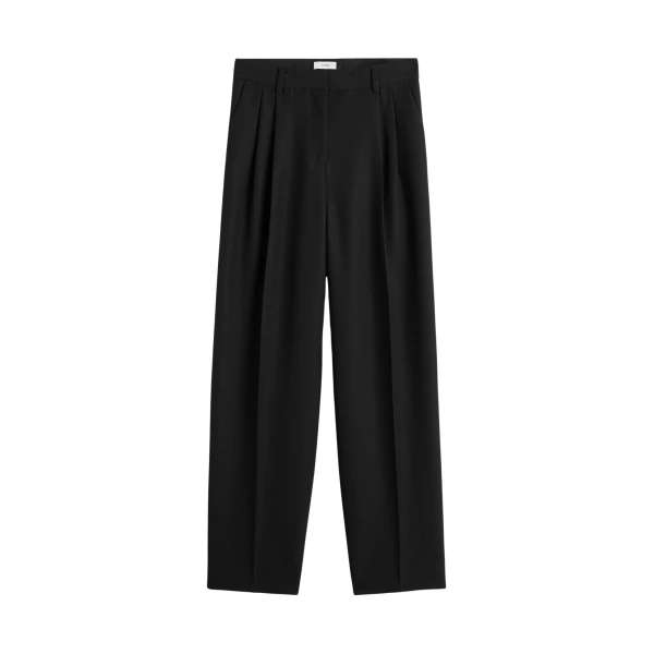 Toteme Double-pleat tailored trousers in Black