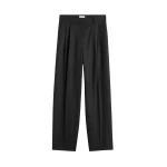 Toteme Double-pleat winter trousers charcoal in Charcoal melange
