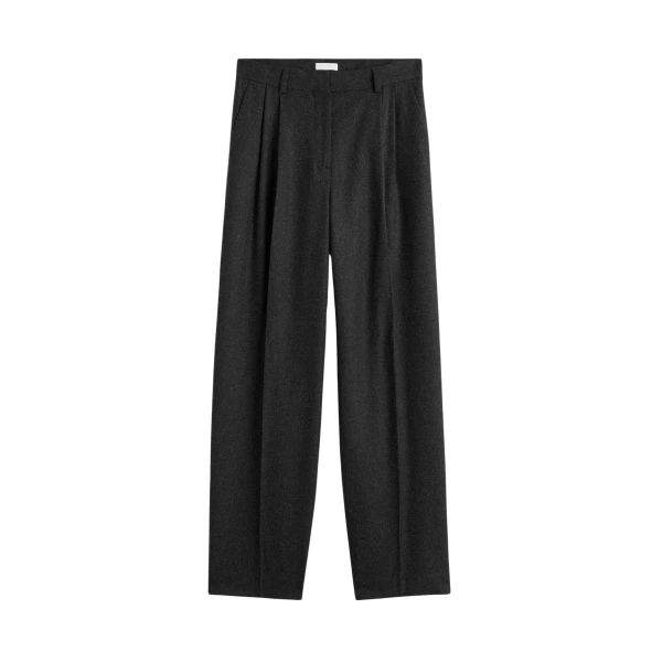Toteme Double-pleat winter trousers charcoal in Charcoal melange