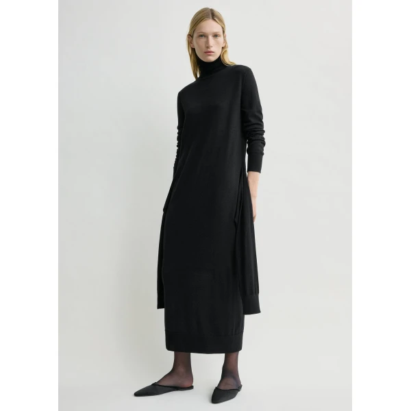 Toteme Double-sleeve turtleneck dress in Black, view 5