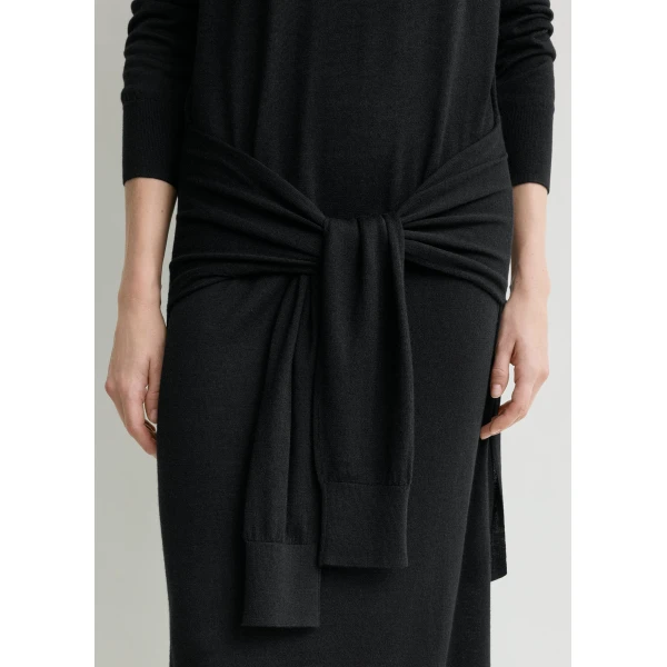 Toteme Double-sleeve turtleneck dress in Black, view 6