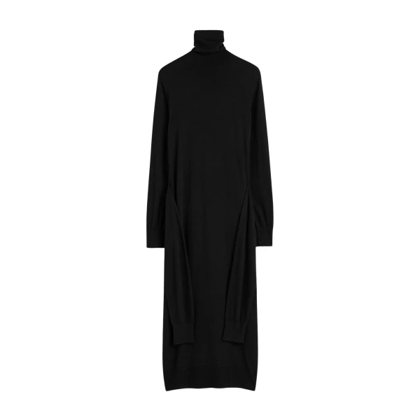 Toteme Double-sleeve turtleneck dress in Black