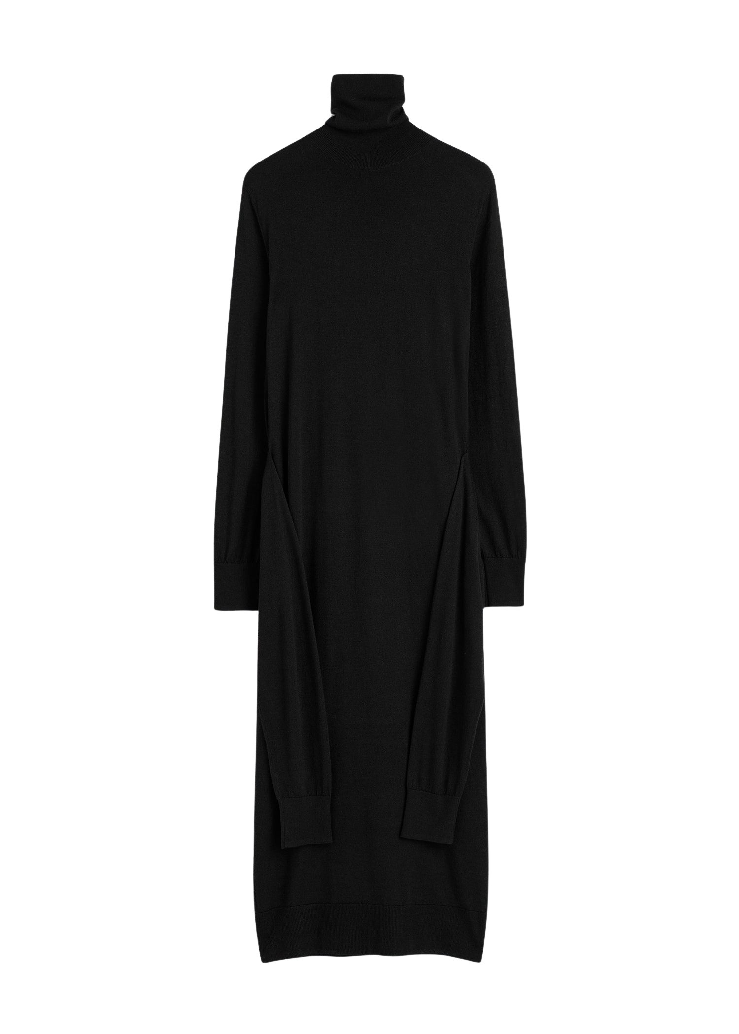 Totême Double-sleeve turtleneck dress in Black - Dresses - Scandinavian Minimalist Luxury at Luxury Shoes 