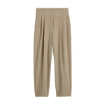 Toteme Draped balloon trousers in Overcast beige