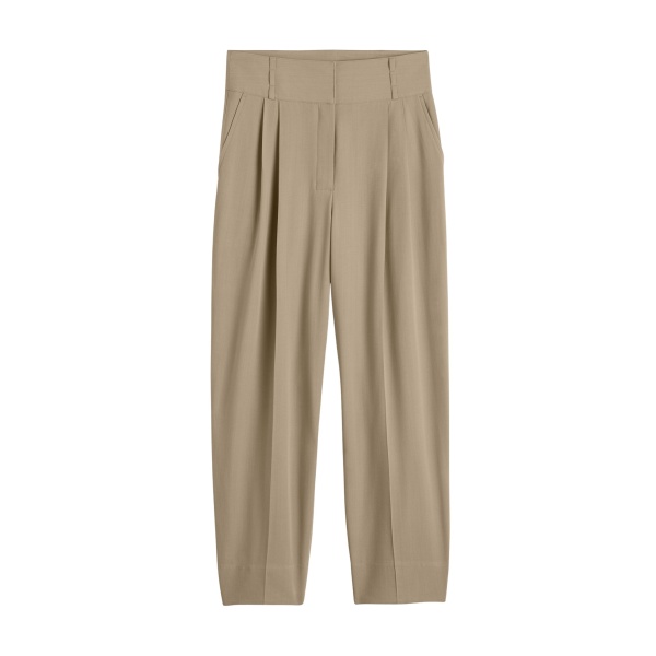Totême Draped balloon trousers in Overcast beige - Pants - Scandinavian Minimalist Luxury at Luxury Shoes 