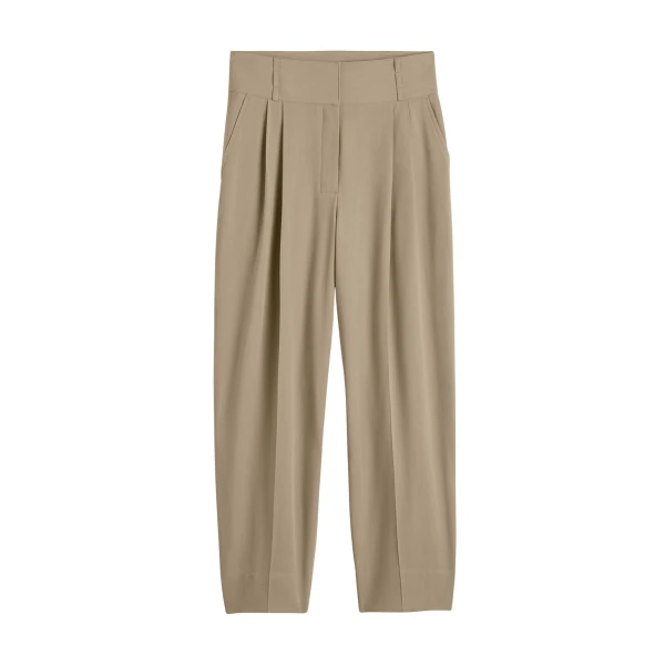 Toteme Draped balloon trousers in Overcast beige