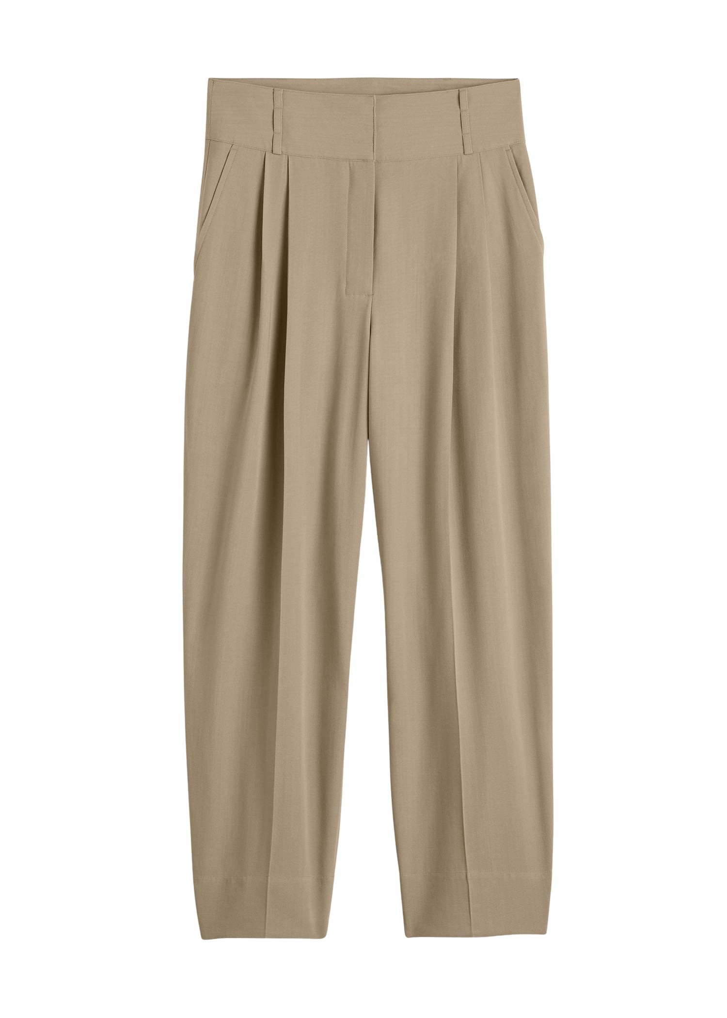 Totême Draped balloon trousers in Overcast beige - Pants - Scandinavian Minimalist Luxury at Luxury Shoes 