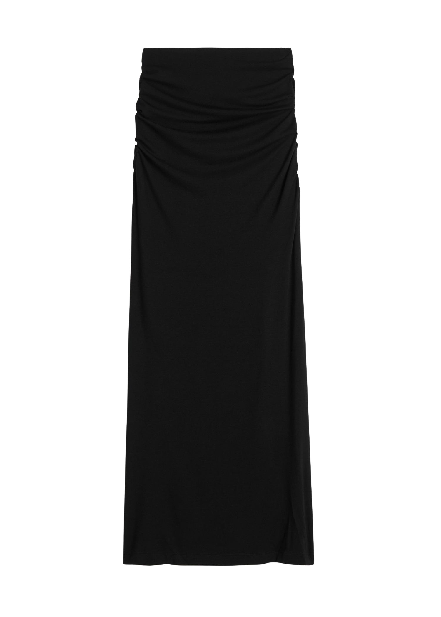Totême Draped jersey skirt in Black - Skirts - Scandinavian Minimalist Luxury at Luxury Shoes 