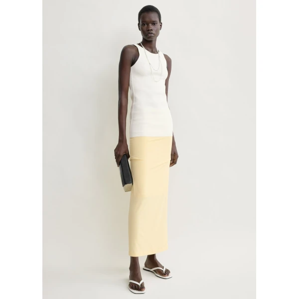 Toteme Draped jersey skirt in Buttercup, view 2