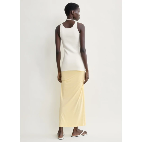 Toteme Draped jersey skirt in Buttercup, view 4