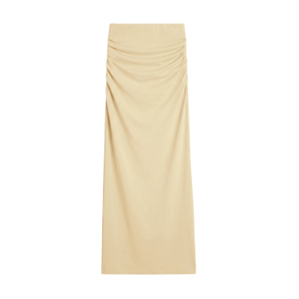 Totême Draped jersey skirt in Buttercup - Skirts - Scandinavian Minimalist Luxury at Luxury Shoes 